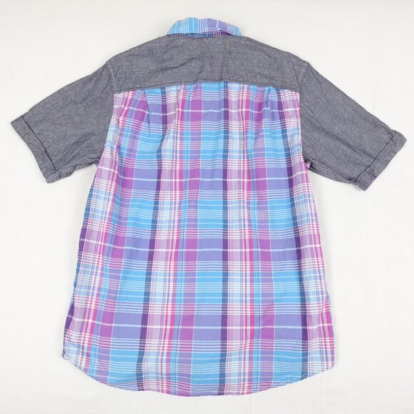 SEAN JOHN Shirt Mens Medium Short Sleeve Colorful Collared Button Up - Picture 9 of 10